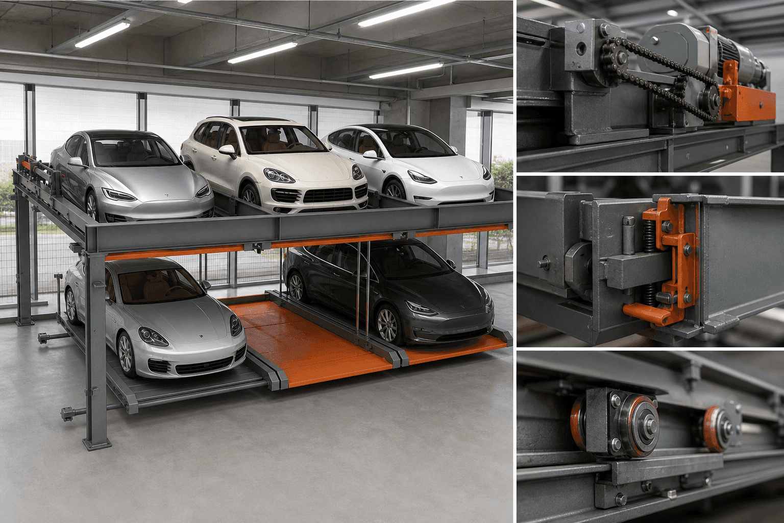 Two-Level Lift-Slide Parking System: Two-level puzzle parking system